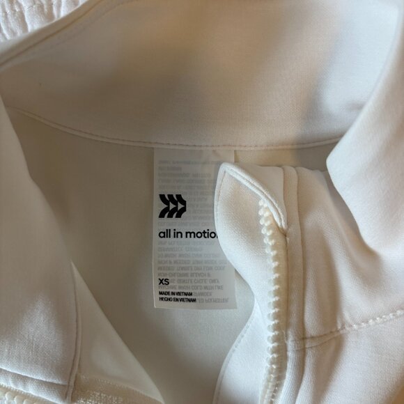 All in Motion Quarter-Zip Pullover - XS (Off-White/Cream) - Picture 4 of 7